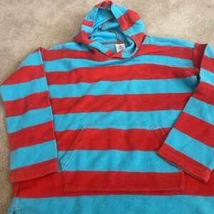 Tucker + Tate Boys Orange and Blue Striped Swim Coverup, Size 6